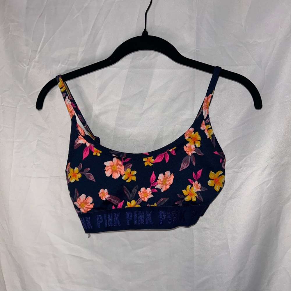 PINK Victoria's Secret Ultimate Bralette Floral Pull Over Multicolor Bra Small
